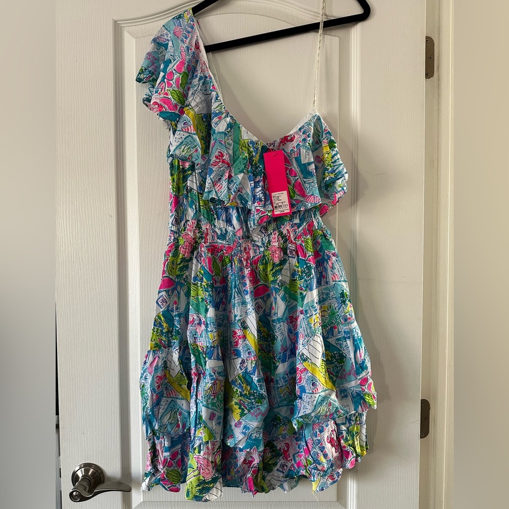 Lilly Pulitzer addilyn dress multi pop up wish you were here